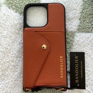 HAILEY Side Slot Leather Crossbody Bandolier IPhone 13 Pro